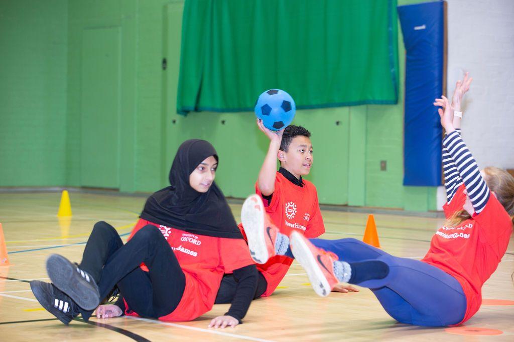 Accessible floor volleyball