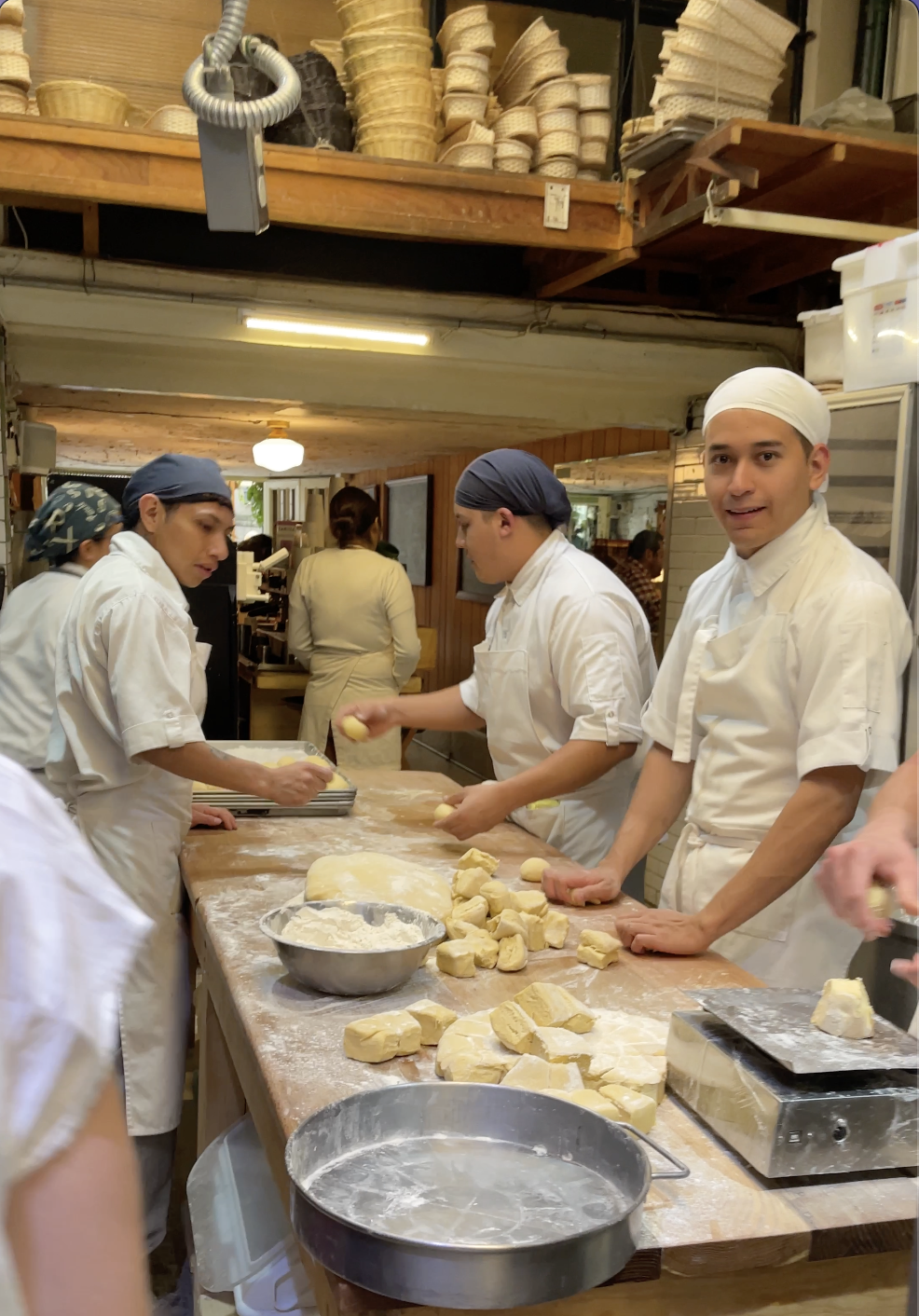 Kitchen staff preparing food