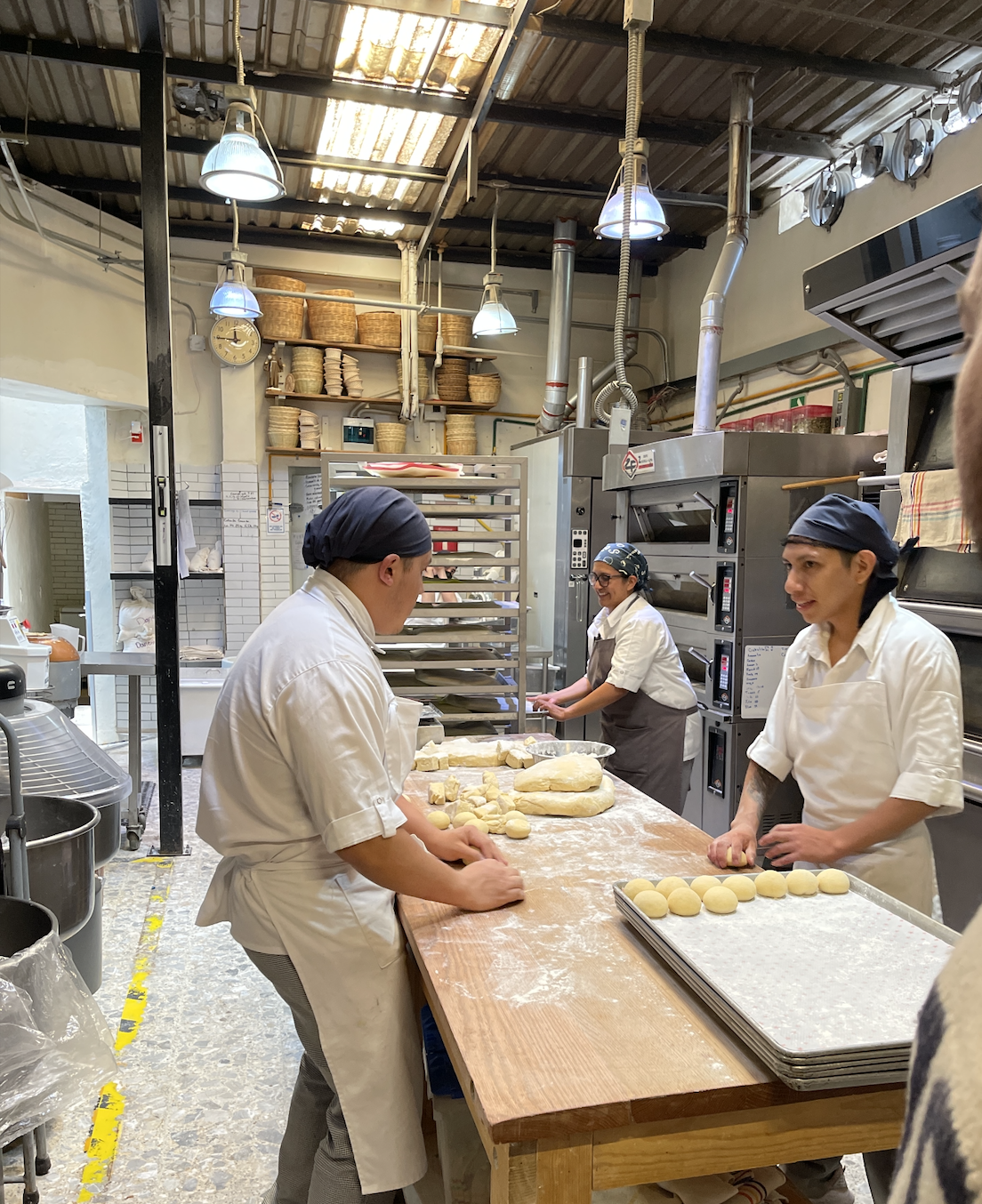 Kitchen staff preparing food